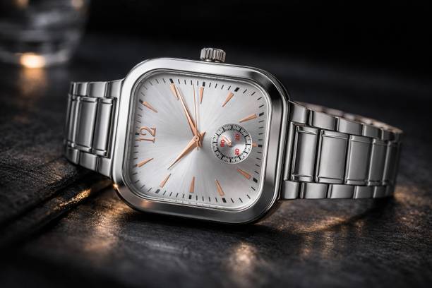 Classic collection Analog Watch - For Men Silver Squar...