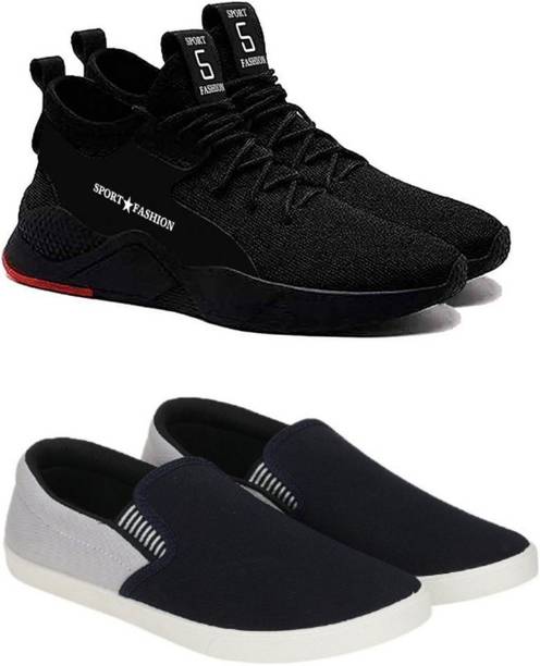 2 Pair Stylish Combo Sneakers For Men