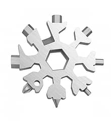 18 in 1 Snowflakes Multi Tool Bottle Opener Flat Phillips Screwdriver Cycling Wrench Stainless Steel Kit Portable Durable Camping Outdoor Travel