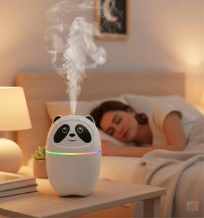 PINOPZA Panda Cool Mist Humidifier & Essential Oil Diffuser with LED Night Light Portable Room Air Pur...