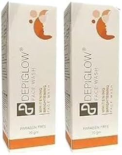DepiGlow Glutathione Creamy Face Wash – 70g (Pack of 2) | Skin Whitening & Brightening | Gentle Daily Cleanser with Antioxidants