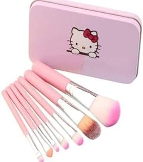 7 Makeup Brush Set with Storage Box | Professional Cosmetic Brush Kit for Foundation & Eyeshadow | Soft Bristle Makeup Brushes | Pack of 7 | Color Pin