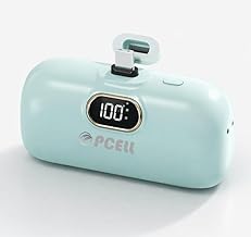 Powerpod 5000mAh 22.5W Fast Charging Nano Powerbank, in-Built Type C Input/Output Pin, Type C PD Output, LED Battery Indicator, Compatible with Type C