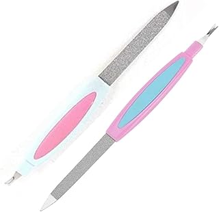 2-in-1 Nail File and Trimmer, Manicure Pedicure Tool Set for Women Multicolor pack of 2