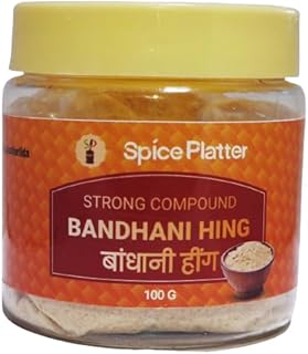 Spice Platter Strong Bandhani Hing Powder - 1Kg Pure & Natural with Strong Aroma - Elevate Your Indian Cuisine Today - Pack of 10-100g each