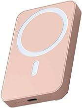 Wireless Power Bank 10,000mAh with Type-C & USB-A Ports, 25W Fast Charging, Compatible with 12+ and Android Devices – Pink