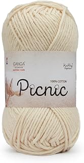 NTGS Acrowools Picnic 100% Cotton Knitting Yarn – Soft & Natural, 50g Ball – Ideal for Crochet, Baby Projects, Home Décor & DIY Crafting (Peach Shade