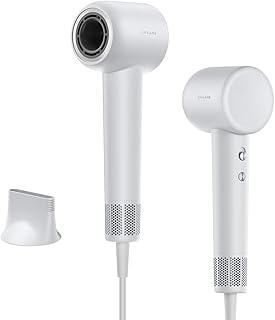Dreame Gleam Hair Dryer, Fast High-Speed Motor with 110,000 rpm, 65m/s Airflow, 330g, 200 Million Negative Ions, Temperature and Airflow Control, 1600