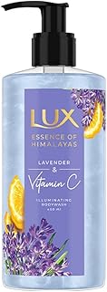 LUX Lavender & Vitamin C, Illuminating Body Wash, 400 ml, for Radiant and Detoxified Skin, with 100% Natural Origin Lavender & Himalayan Oil, Mild and