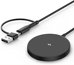 UNIGEN Magtec 100 15W Magnetic Wireless Charger, MagSafe Compatible, Fast Charging for iPhone 17/16/15/14/13/12 Series and All Qi-Enabled Devices (Bla