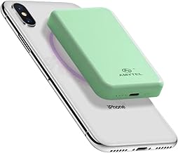 Wireless Power Bank 10,000mAh with Type-C & USB-A Ports, 25W Fast Charging, Compatible with 12+ and Android Devices – Green