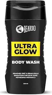 Beardo UltraGlow Body Wash for Men, 200ml | Moisturizes & Hydrates the Skin | Contains Mulberry & Bearberry Extracts for Deep Cleansing & Nourishment