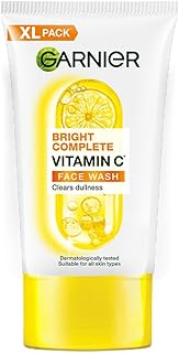 Garnier Bright Complete Vitamin C Face Wash - Vitamin C Face Wash For Brightening & Glowing Skin | Daily Cleanser Suitable For all Skin Types | Vit C