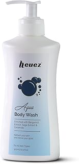 Aqua Body Wash, Enriched with Sage Extract & Ceramide, Deep Cleansing & Refreshing Shower Gel for All Skin Types - 300ml