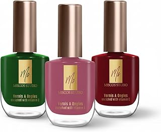 Glossy Combo Nail Paint | 15 Ml - Pack Of 3 | Quick Dry, Chip Resistant Nail Polish - No-Toxin, Vegan, Long Lasting Gel Finish with High Shine Nail La