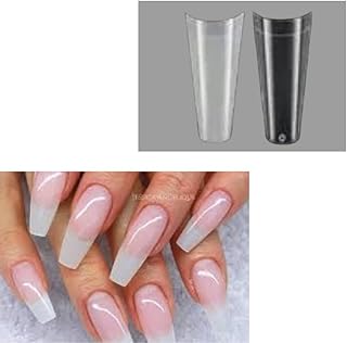 Acrylic Nail Tips – 500 Pieces False Nails for Extension, Professional Nail Art Salon Manicure Set (Natural, 8)