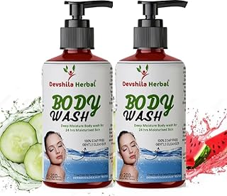 Herbal Body Wash, Deep Moisture, 2 x 200ml, Gentle Cleanser