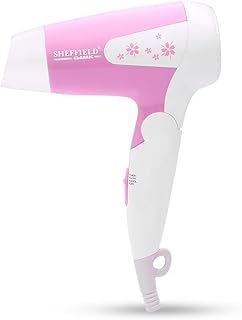 Sheffield Classic 1200 Watts Foldable Hair Dryer – Travel-Friendly, 3 Heat Modes Temperature Setting, Balanced Heating, Quick Drying, Perfect for Dail