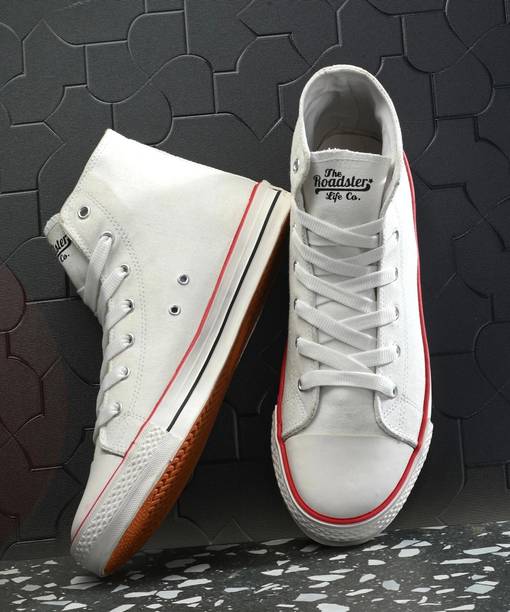 Men White Colourblocked Casual Textile Sneakers Sneaker...