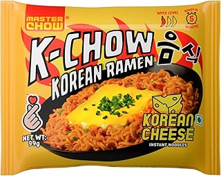 MasterChow K-chow Korean cheese Instant Ramen Noodles - 94 gram/99 gram (Weight may vary)
