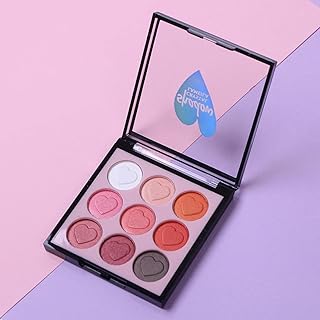 HUDAGIRL Professional Ultimate 9 Shade Crystal Diamond Eyeshadow Palette, Long Lasting and Waterproof, Semi-Matte & Matte Finish