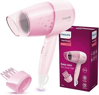 Philips Hair Dryer Bhc017/00 Thermoprotect 1200 Watts with Air Concentrator + Diffuser Attachment - Pink