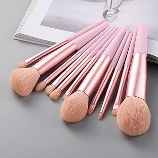 11pcs Natural Hair Makeup Brushes set Professional Foundation Powder Contour Eye shadow Brush Beauty Highlighter Concealer Cosmetic Tool Make up (Pack