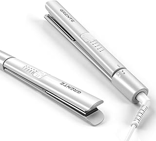 Titanium Flat Iron Hair Straightener and Curler 2 in 1 with Quick Fast Heating, 1 Inch Professional Straightening Iron, 5 Temp Settings for All Hair T