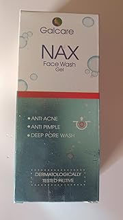 NAX Face Wash Gel, Anti-Acne Deep Pore Cleansing, Dermatologically Tested, For All Skin Types, 75 ml