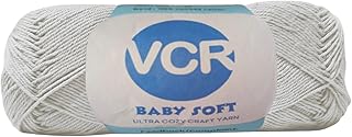 VCR 4Ply Bright White Yarn, 100 Grams Hank, 320 Meters Length, Cotton Combed Ball for Crochet and Knitting, Soft Crosia Threads, Pack of 1 Yarn, Suita