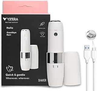 VIFERA Facial Hair Remover Machine For Women - Face, Chin, Cheek, Eyebrow, Upper Lip Hair Remover for Women, USB RECHARGEABLE Epilator Machine(White)