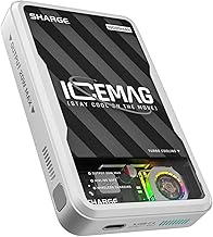 Shargeek ICEMAG Magnetic Power Bank,World's First 10000Mah Battery Pack with Active Cooling for Magsafe,Transparent Portable Charger with 20W USB-C In