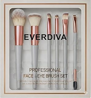 6 Pcs Makeup Brush Set for Women & Girls | Foundation, Blush, Powder, Lip & Multi-Purpose Brushes | Soft Dense Bristles, Professional Finish | Travel-