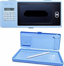 AMB LCD Writing Tablet Pencil Box with Calculator | Multifunctional Stationery Case for Kids (Multicolor)