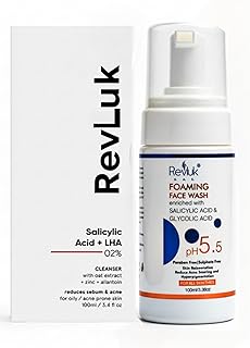 Anti-Acne Salicylic Acid 2% Foaming Face Wash For Oily & Acne Prone Skin | With LHA for Pore Cleansing, Oil Control & Sebum Regulation | Sulfate-Free
