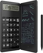 STARFLYER 2-in-1 Calculator & LCD Writing Pad with 6.5 Inches Tablet, 12 Digits, Foldable Design, Stylus Pen for Students, Birthday Gift, Kids Toys, S