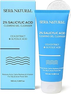 2% Salicylic Acid Anti-Acne Face Wash with Glycolic Acid & Cica Extract | Removes Oil & Dirt, Controls Sebum | Sulphate-Free Cleanser for Women & Men