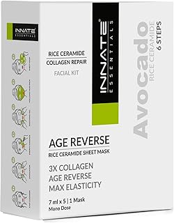 INNATE Ceramide Anti Aging Facial Kit for Dry & Dull Skin | Avocado Rice Professional Facial at Home | Deep Hydration & Skin Repair | Instant Glow Fac