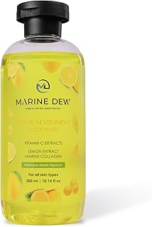 Premium Vitamin C Body Wash with Vitamin C Extracts, Lemon Extract & Marine Collagen 300 ml | Vitamin C and Lemon work together to promote a radiant g