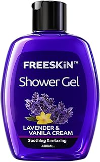 Freeskin Shower Gel Lavender & Vanilla Cream | Soothing & Refreshing Body Wash | Deep Cleanse & Nourishing Formula | 400ml