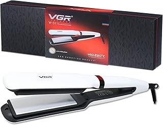 VGR V-519 Professional Hair Straightener - 38mm Ceramic Coating Plates, Max 450°F Heat, LED Display, 7 Temperature Settings, 2.0m Swivel Cord, Ultimat
