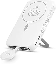 Phonokart Genius-2 10000mAh 3-in-1 MagSafe Power Bank with Stand, 15W Wireless + 20W PD Fast Charging, Digital Display, Supports iPhone 12-16, AirPods