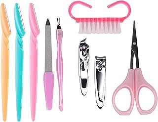 KYNA Manicure Pedicure Tool Kit Set With Facial Hair Removal Razor Combo Pack For Home And Salon Use Travel Pack Gift Item For Girls And Women's (Mani