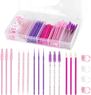 MAYCREATE® Makeup Tools for Women, Eyebrow Brush, Mascara Brushes, Lipstick Applicators, Eyeshadow Applicators and Eye Liner Brush Combo, Disposable T