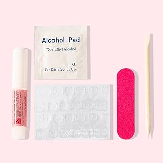 Disposablee Manicure Kit Individually Packed 5-Piece Mini Press on Nail Art Tool Prep Kit Includes Mini Nail File, Cuticle Stick, Prep Pad,Salon Busin