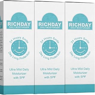 RITCH Aloe Vera Day Moisturizer for Hydration, Nourishment & Daily Skin Care All Skin Types (Pack of 3)