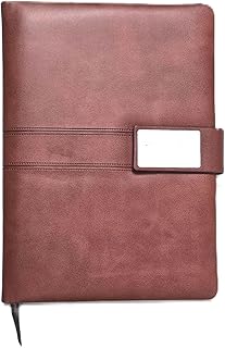 Amazon Brand - Solimo A5 Brown PU Leather Diary | Magnetic Lock | Hard Bound Notebook for Office and Personal Writing