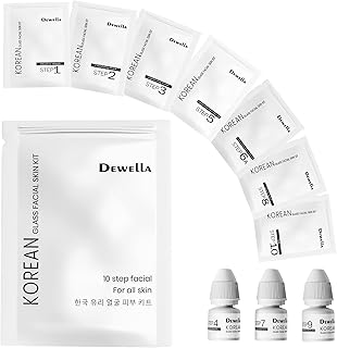 Korean Glass Skin Facial Kit – 10 Steps | Brightening, Hydrating & Anti-Ageing | Bridal Glow Facial Kit | Pigmentation & Pore Care | Complete Skincare
