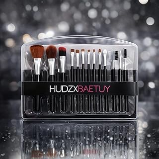 Professional Makeup Brush Set for Face & Eyes | 12 Pcs Premium Soft Bristle Cosmetic Brushes with Wooden Handle | Foundation, Powder, Blush, Eyeshadow