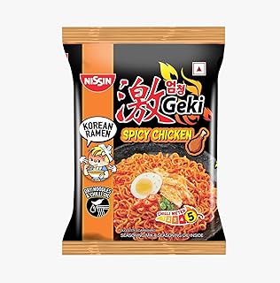 Nissin Geki Korean Ramen Spicy Chicken Instant Noodles, 80gm